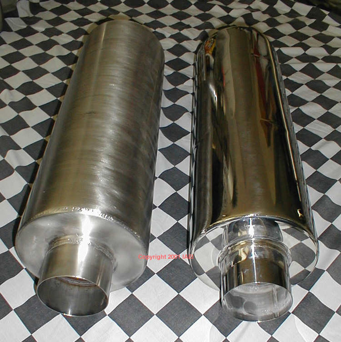 HIGH PERFORMANCE MUFFLERS for TURBO DIESELS, Stainless Steel and Highly Polished Stainless | Copyright 2009 a1customs.com |